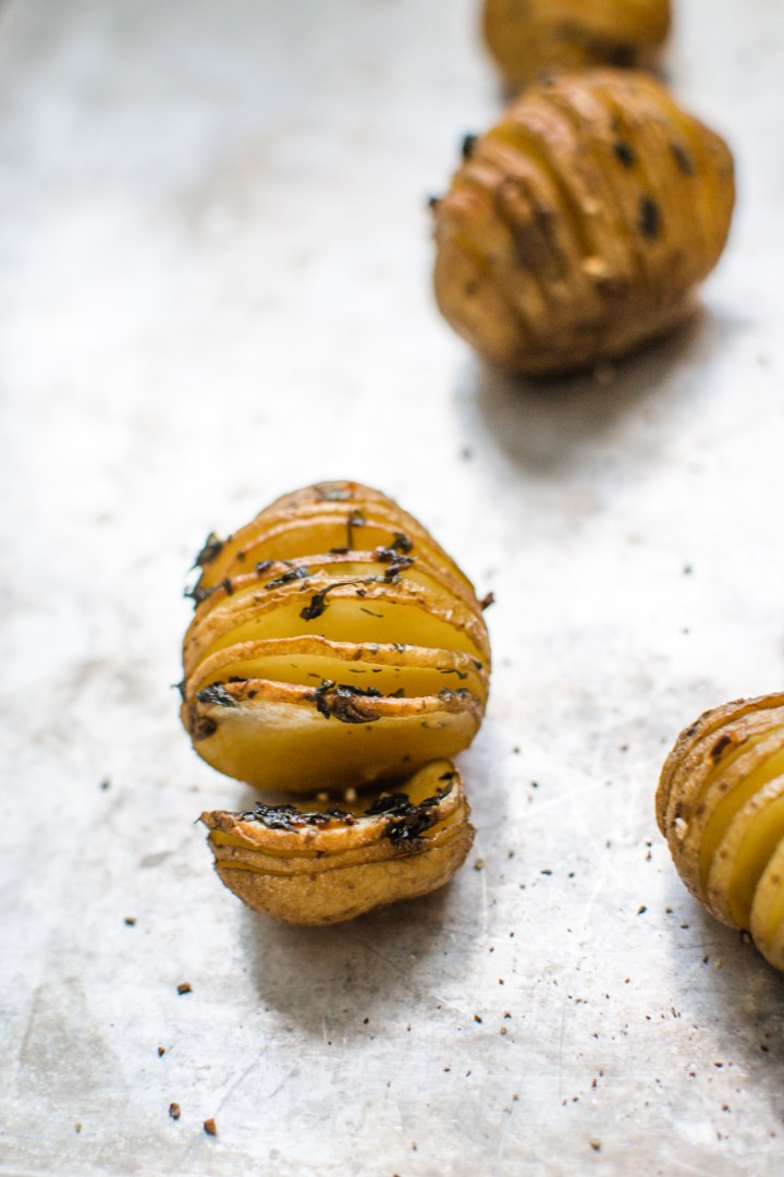 Baby Hasselback Potatoes